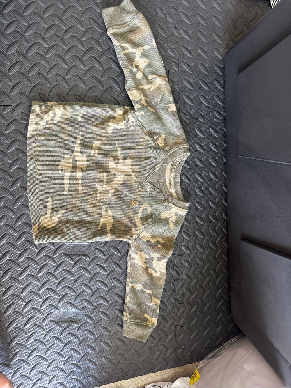 BABY GAP Boys Camo Sweatshirt in Olive & Tan